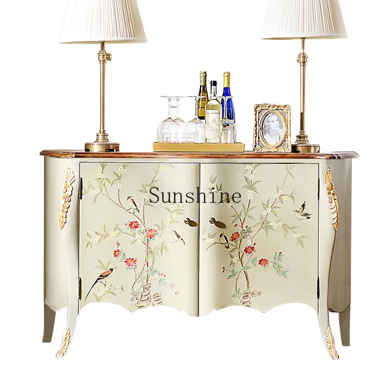 entrance light luxury painted entrance hall living room hand painted decorative partition solid wood dining side cabinet
entrance light luxury painted entrance hall living room hand painted decorative partition solid wood dining side cabinet