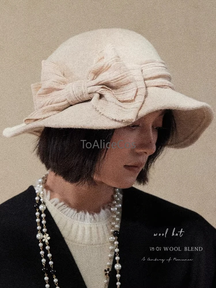 In Stock Elegant Bowknot Wide Brim Wool Hat Snow Scene Luxury Design Warm Winter Cloche Cap for Women
In Stock Elegant Bowknot Wide Brim Wool Hat Snow Scene Luxury Design Warm Winter Cloche Cap for Women