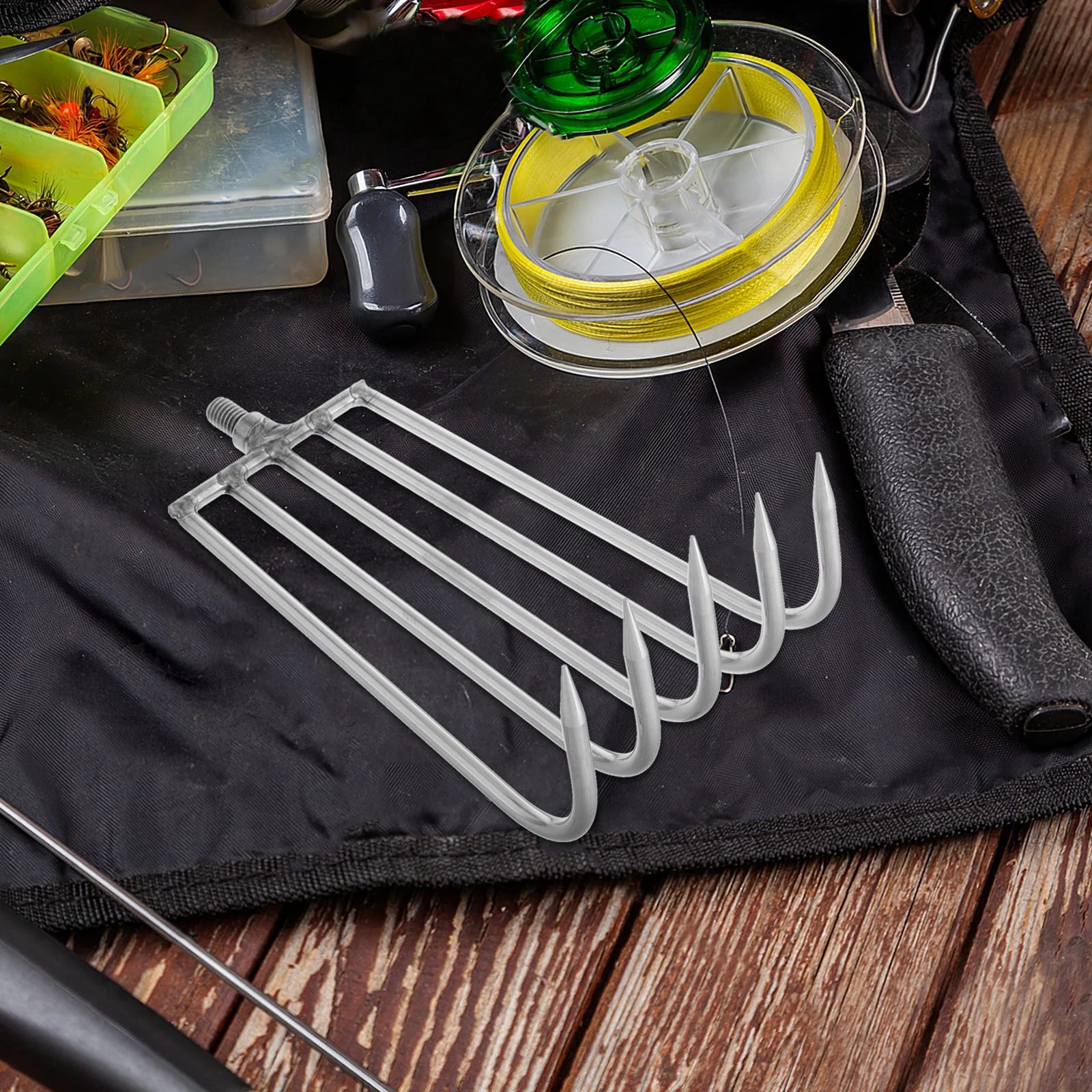 Stainless Steel Weed Rake Heavy Duty Lawn Leveling Pond Weed Clearing Tool Garden Weeding Hook Fishing Accessories Lake Grass
Stainless Steel Weed Rake Heavy Duty Lawn Leveling Pond Weed Clearing Tool Garden Weeding Hook Fishing Accessories Lake Grass