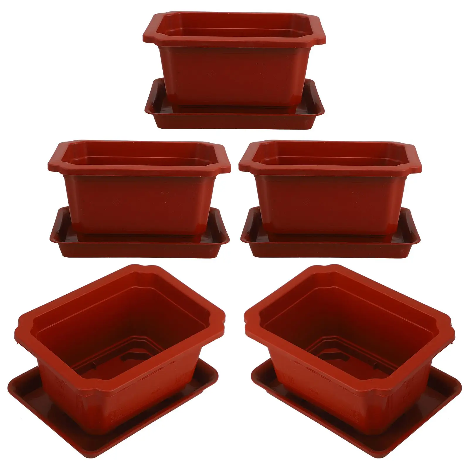 5 Sets 200 Pcs Plastic Flower Pot Tray for Indoor Plants Lightweight Bonsai Container Gardening Home Office Use
5 Sets 200 Pcs Plastic Flower Pot Tray for Indoor Plants Lightweight Bonsai Container Gardening Home Office Use
