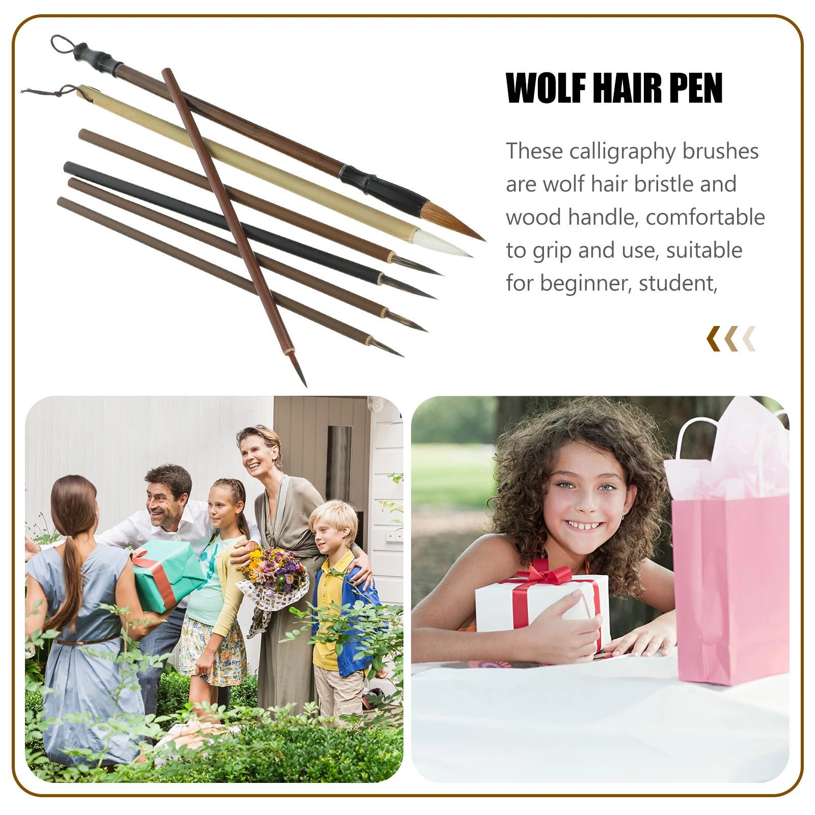 7pcs Chinese Calligraphy Brush Set Traditional Sumi Painting Brushes Wolf Hair Calligraphy Pen Set for Beginners Smooth Writing
7pcs Chinese Calligraphy Brush Set Traditional Sumi Painting Brushes Wolf Hair Calligraphy Pen Set for Beginners Smooth Writing