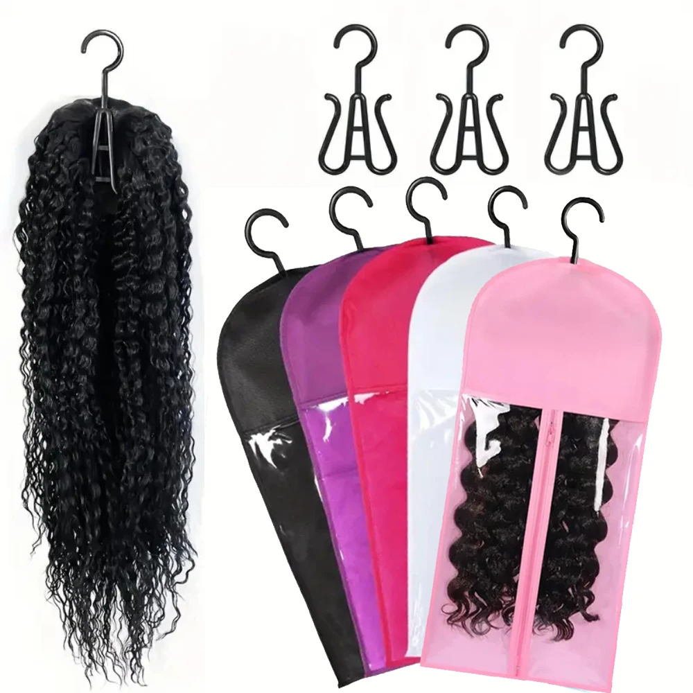 3pcs Premium Wig Storage Bags with Sturdy Metal Hangers - Black Transparent Design for Multiple Wigs & Hair Extensions
3pcs Premium Wig Storage Bags with Sturdy Metal Hangers - Black Transparent Design for Multiple Wigs & Hair Extensions