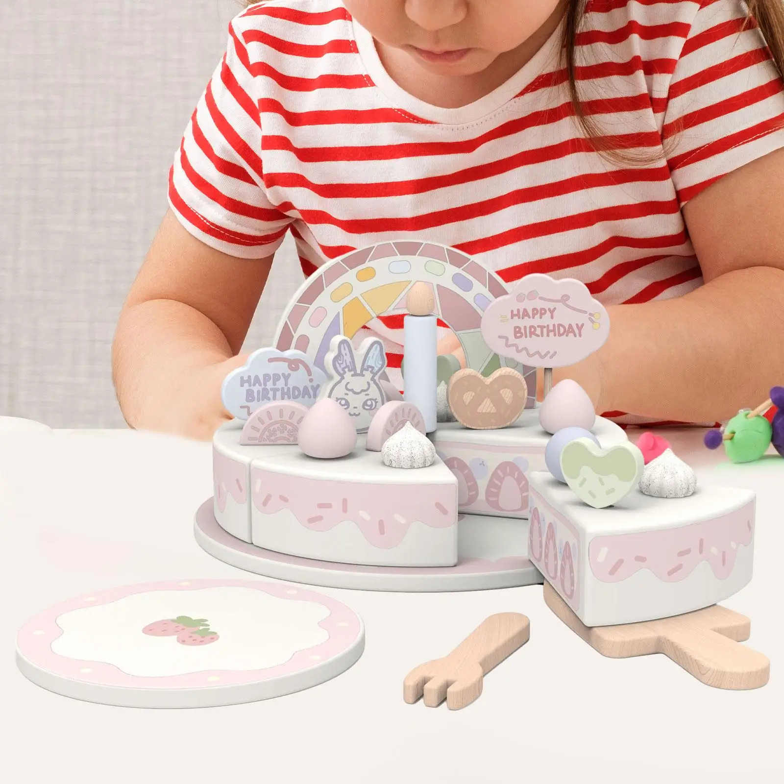 Birthday Cake Toy Food Play Set, Dessert Food Toy Pretend Set DIY Cutting Pretend Play Cake Toy with Candle Birthday Gift
Birthday Cake Toy Food Play Set, Dessert Food Toy Pretend Set DIY Cutting Pretend Play Cake Toy with Candle Birthday Gift