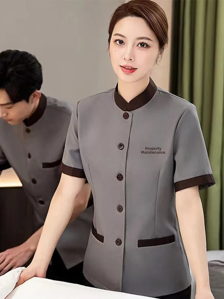 Short Sleeve Hotel Housekeeping Uniforms for Men And Women Summer Cleaning Workwear Polyester Fiber 2024 Seasonal Collection
Short Sleeve Hotel Housekeeping Uniforms for Men And Women Summer Cleaning Workwear Polyester Fiber 2024 Seasonal Collection