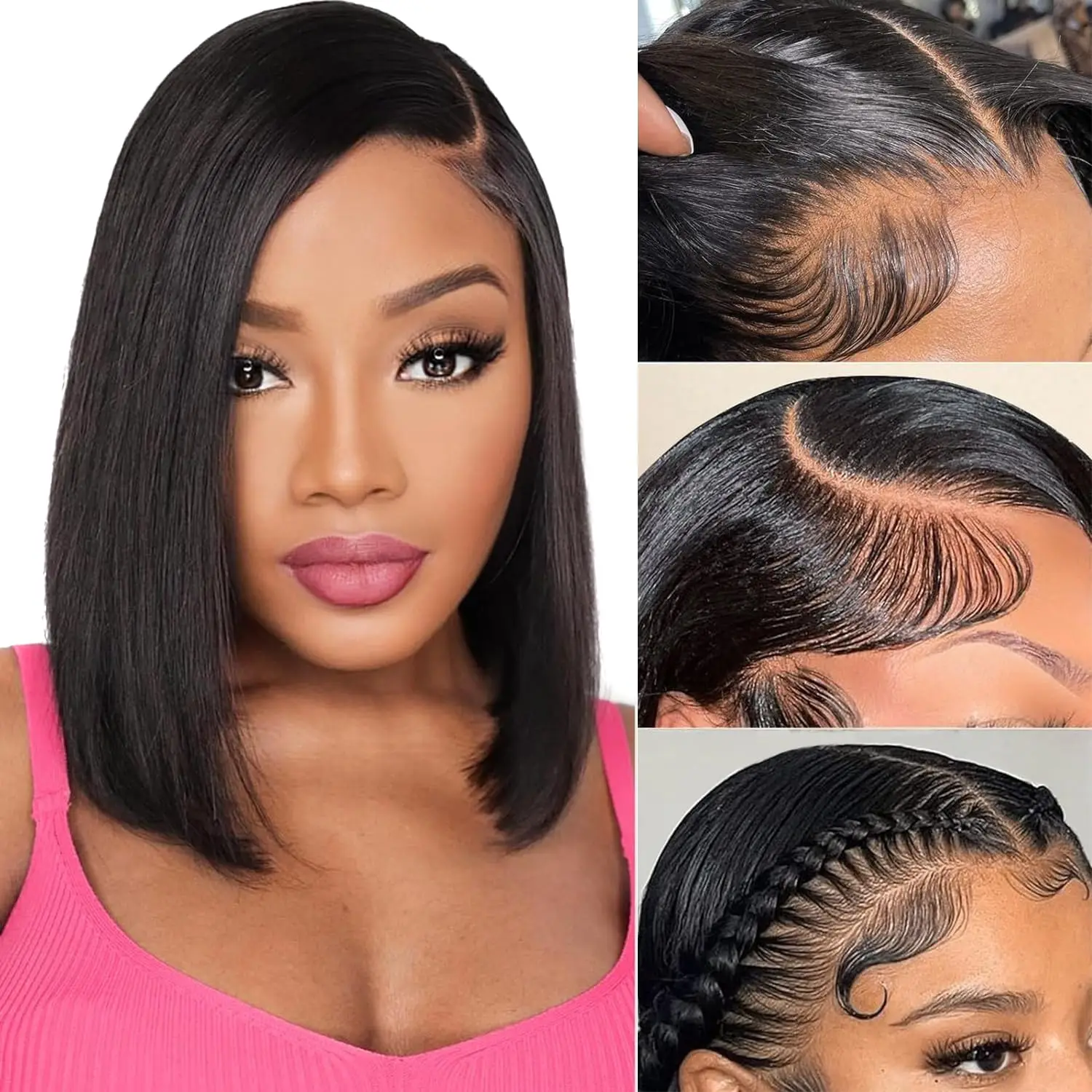 Straight Short Bob Wigs Brazilian Hair Lace Front Human Hair Wig PrePlucked Natural Color 13x4 Lace Frontal Wigs For Black Women
Straight Short Bob Wigs Brazilian Hair Lace Front Human Hair Wig PrePlucked Natural Color 13x4 Lace Frontal Wigs For Black Women