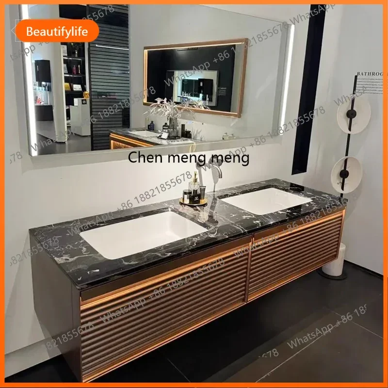 Modern simple light luxury bathroom cabinet combination marble ceramic integrated basin toilet washbasin
Modern simple light luxury bathroom cabinet combination marble ceramic integrated basin toilet washbasin