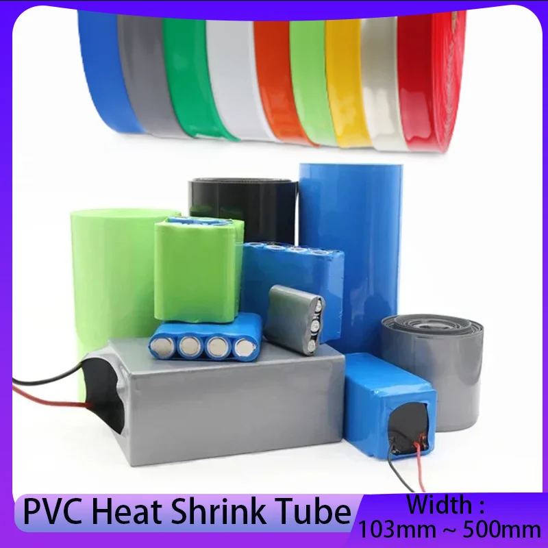 1M PVC Width 103mm ~ 500mm Heat Shrink Tube 18650 Lipo Battery Pack Insulated Film Wrap Lithium Case Protection Cable Sleeving
1M PVC Width 103mm ~ 500mm Heat Shrink Tube 18650 Lipo Battery Pack Insulated Film Wrap Lithium Case Protection Cable Sleeving