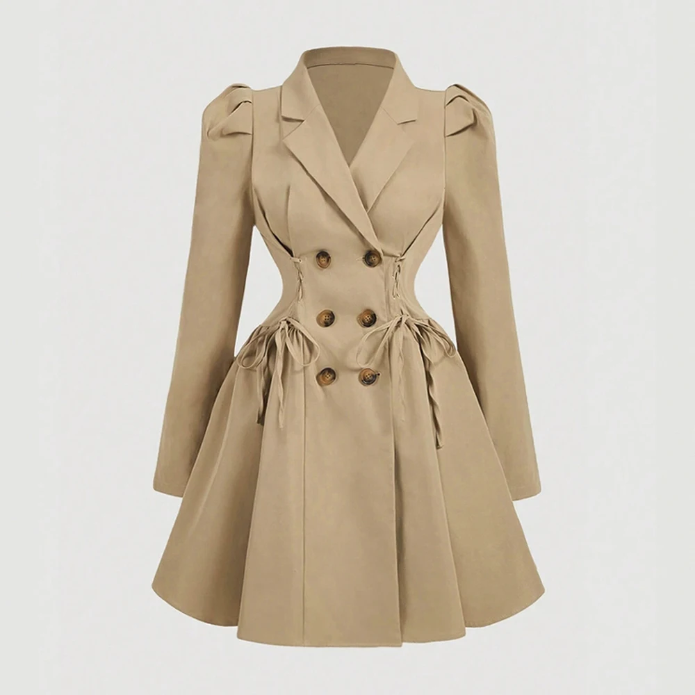 Mia Muse Autumn Trench 2025 Women's French Double Breasted Lace-Up Nipped Waists Long Sleeve Lapel Office Lady Trench
Mia Muse Autumn Trench 2025 Women's French Double Breasted Lace-Up Nipped Waists Long Sleeve Lapel Office Lady Trench