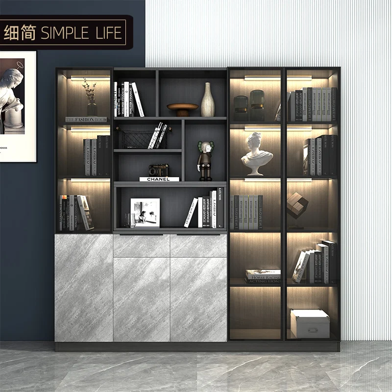 Customized display cabinet Glass door Bookcase Solid wood floor modern simple study Bookcase combination storage locker
Customized display cabinet Glass door Bookcase Solid wood floor modern simple study Bookcase combination storage locker
