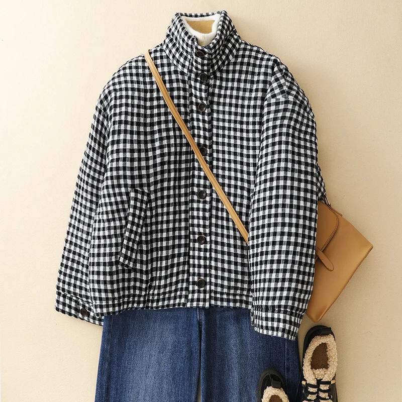 Thickened Cotton Linen Women's Jacket Classic Stand Collar Warm Commute Style Winter New Arrival Fashionable Coat
Thickened Cotton Linen Women's Jacket Classic Stand Collar Warm Commute Style Winter New Arrival Fashionable Coat