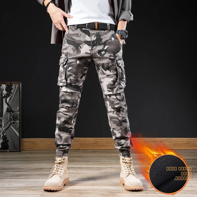 Men's Thiened Fce Work Trousers Casual Camouflage Pants Elastic Cuffed Leisure Pants Winter Youth Faion Brand Cotton 95%
Men's Thiened Fce Work Trousers Casual Camouflage Pants Elastic Cuffed Leisure Pants Winter Youth Faion Brand Cotton 95%
