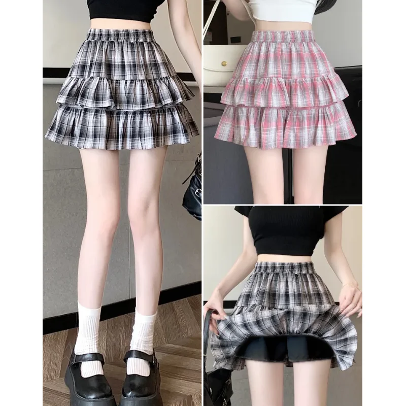 Japan Sweet Girl's Plaid Mini Skirt Y2K Vintage Matching Lady's Tiered Skirt Casual Women's Pleated Short Skirts Korean New Chic
Japan Sweet Girl's Plaid Mini Skirt Y2K Vintage Matching Lady's Tiered Skirt Casual Women's Pleated Short Skirts Korean New Chic