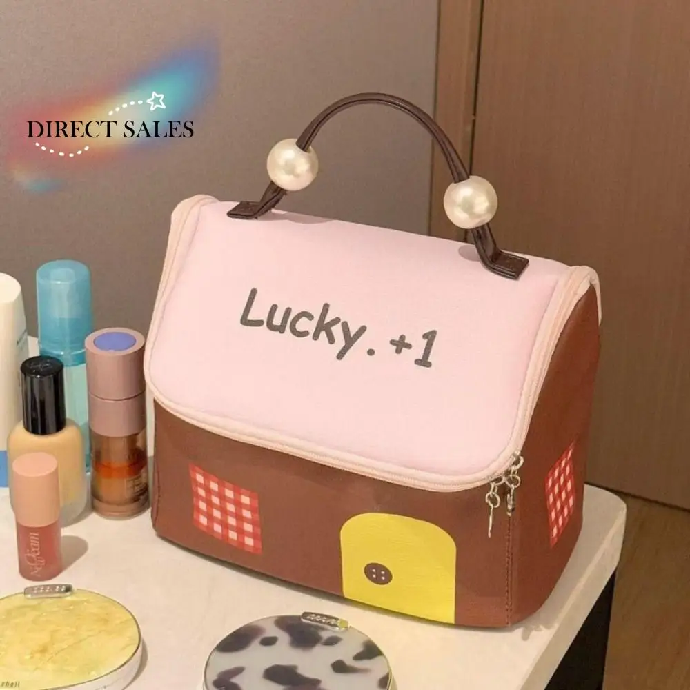 Simple Large Capacity Cute Cabin Makeup Bag House-shaped Kawaii Handheld Cosmetic Case Cartoon Zipper Portable Storage Bag Girls
Simple Large Capacity Cute Cabin Makeup Bag House-shaped Kawaii Handheld Cosmetic Case Cartoon Zipper Portable Storage Bag Girls