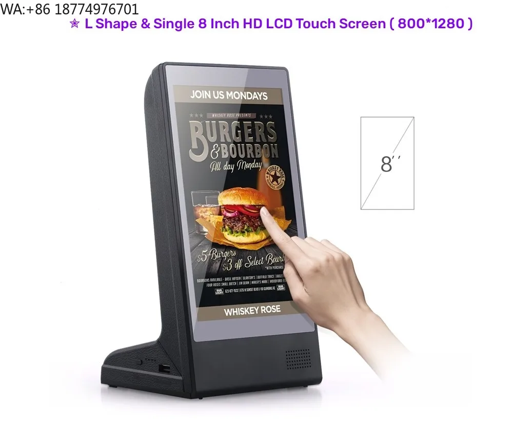 FYD-898 8 Inch Small LCD Dining Table Standing Menu Board Digital Signage Kiosk Order Food Call System Self Service Machine
FYD-898 8 Inch Small LCD Dining Table Standing Menu Board Digital Signage Kiosk Order Food Call System Self Service Machine