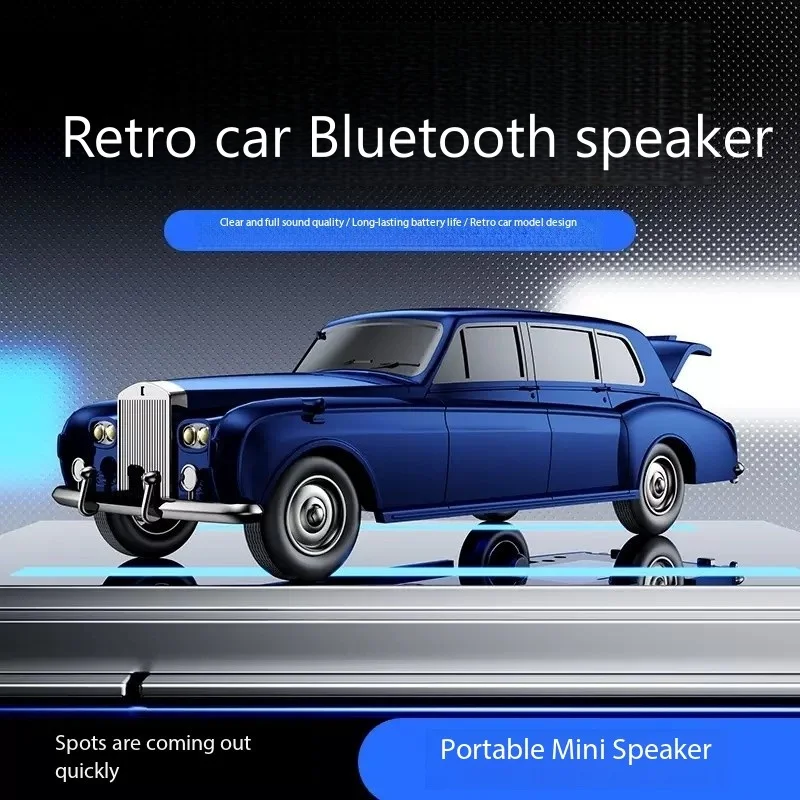 Wireless Bluetooth Speaker Classic Car Shape and TF USB AUX Playback Function Rechargeable Desktop Subwoofer Computer Decoration
Wireless Bluetooth Speaker Classic Car Shape and TF USB AUX Playback Function Rechargeable Desktop Subwoofer Computer Decoration