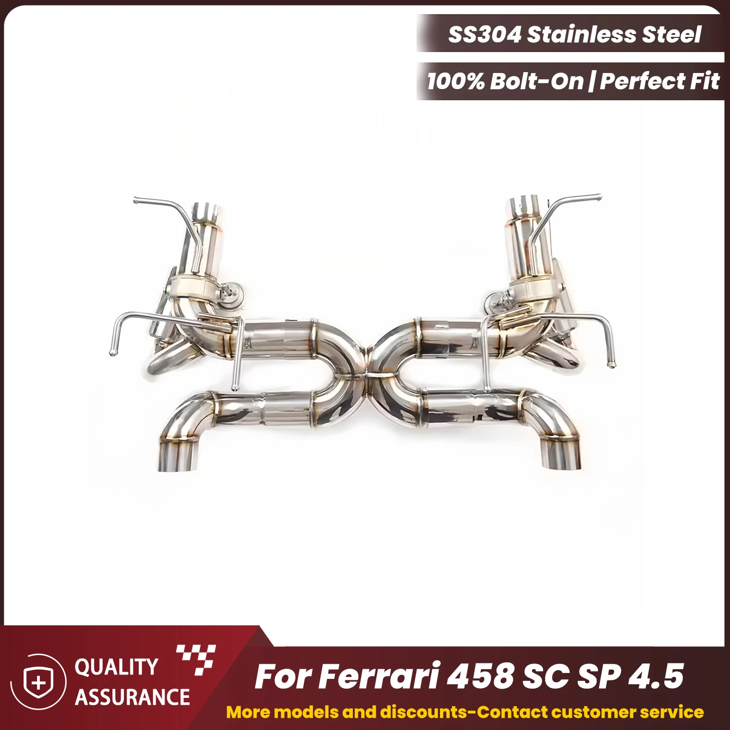 ECCF Valvetronic Catback Exhaust For Ferrari 458 SC SP 4.5 Aggressive Exhaust Sound Performance Upgrade Easy Installation
ECCF Valvetronic Catback Exhaust For Ferrari 458 SC SP 4.5 Aggressive Exhaust Sound Performance Upgrade Easy Installation