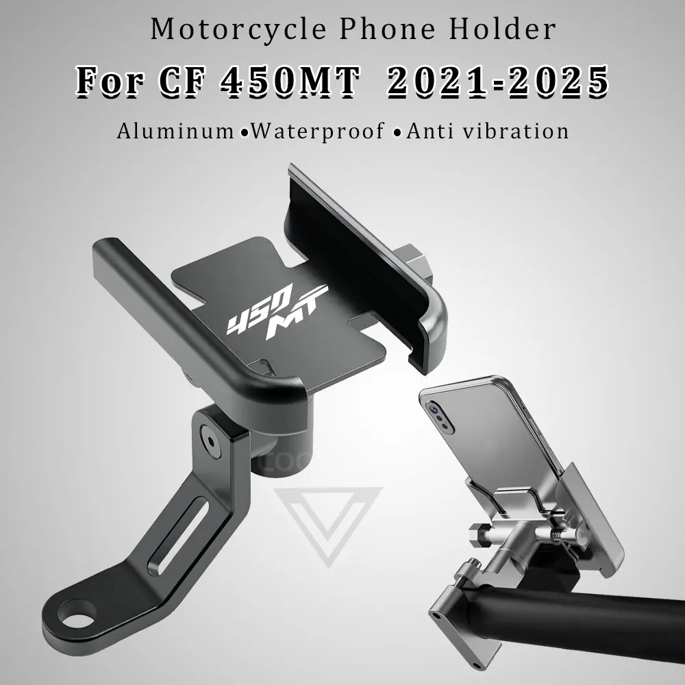 Motorcycle Phone Stand Aluminum Alloy Mount 450MT Phone Holder for CFMOTO 450 MT 2024 Accessories CF MT450 2021 2022 2023 2025
Motorcycle Phone Stand Aluminum Alloy Mount 450MT Phone Holder for CFMOTO 450 MT 2024 Accessories CF MT450 2021 2022 2023 2025