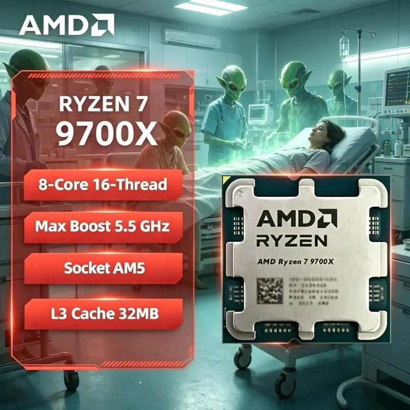 Future-proof Genuine AMD Ryzen 7 9700X Unlocked Processor 8 Core 16 Thread 5.5GHz AM5 65W Works With B850 X870 Boards
Future-proof Genuine AMD Ryzen 7 9700X Unlocked Processor 8 Core 16 Thread 5.5GHz AM5 65W Works With B850 X870 Boards