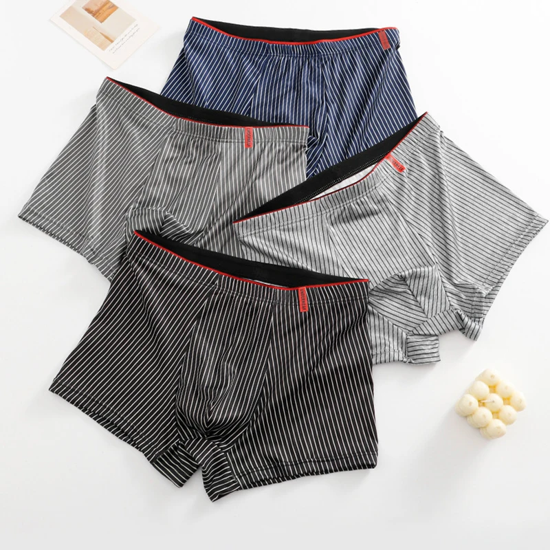 4pcs Striped Men's Underwear Antibacterial Breathable Flat Cornered Short Casual Sporty Loose Fit Plus Size Four Cornered
4pcs Striped Men's Underwear Antibacterial Breathable Flat Cornered Short Casual Sporty Loose Fit Plus Size Four Cornered