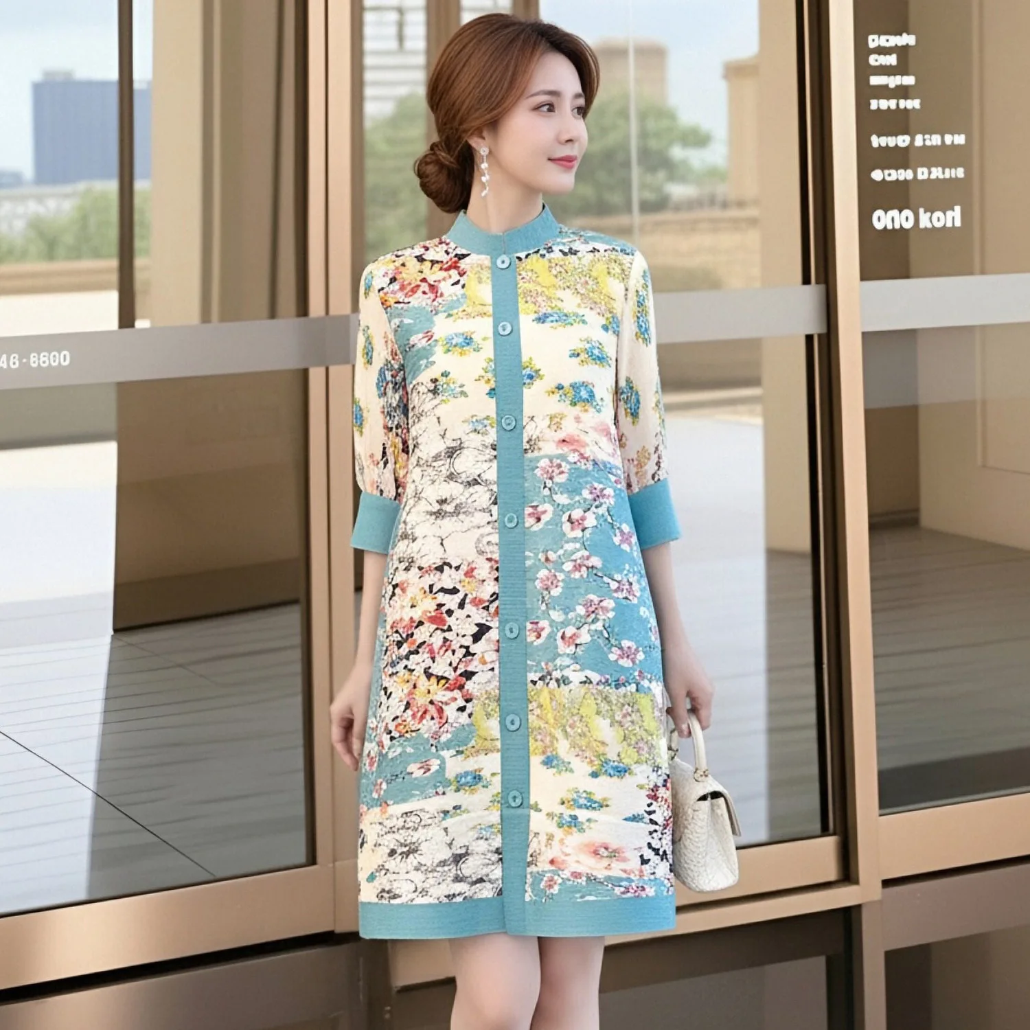 Hot Sale Miyake Pleated Cardigan Dress Women Fashion Print Stand Collar 3/4 Sleeves Single Breasted Elegant Loose Cardigan Dress
Hot Sale Miyake Pleated Cardigan Dress Women Fashion Print Stand Collar 3/4 Sleeves Single Breasted Elegant Loose Cardigan Dress