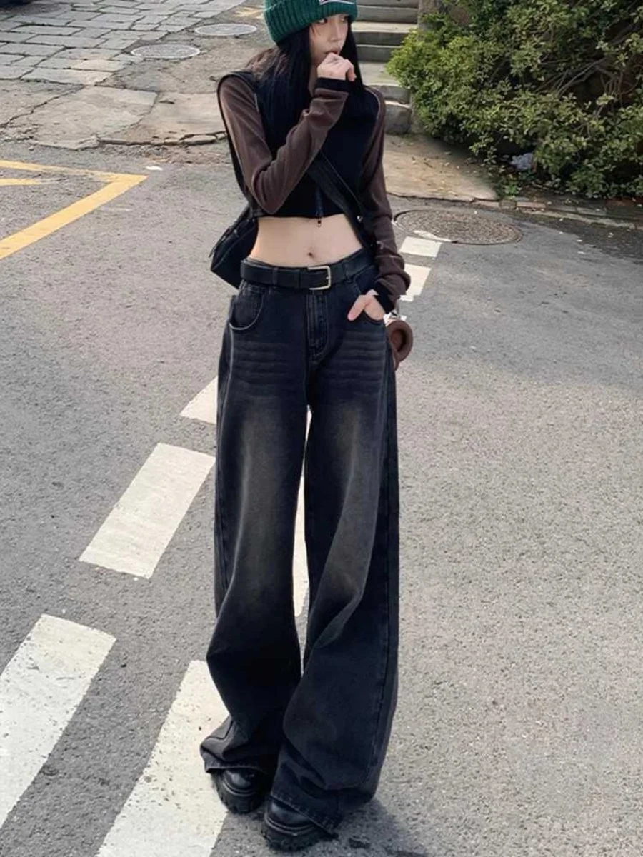 American Style Vintage High Waist Wide Leg Jeans Women's Loose Fitting Draping Straight Floor-Length Pants Autumn New Arrival
American Style Vintage High Waist Wide Leg Jeans Women's Loose Fitting Draping Straight Floor-Length Pants Autumn New Arrival