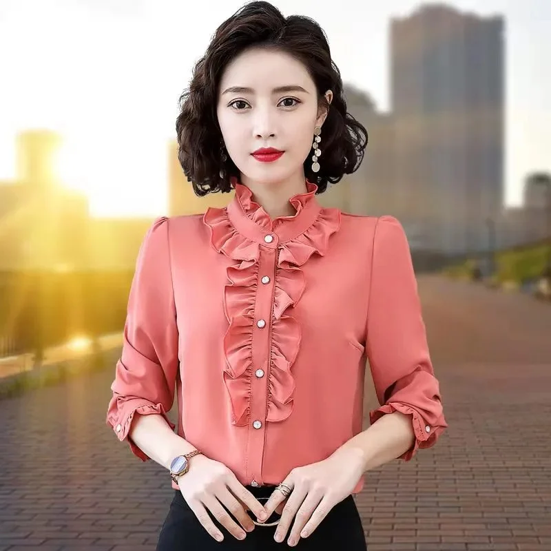 2025 New Summer Blouse Office Work Shirt Casual Tops Long Sleeve Shirts Oversized Women Blouses Lady Chiffon Shirt Top
2025 New Summer Blouse Office Work Shirt Casual Tops Long Sleeve Shirts Oversized Women Blouses Lady Chiffon Shirt Top