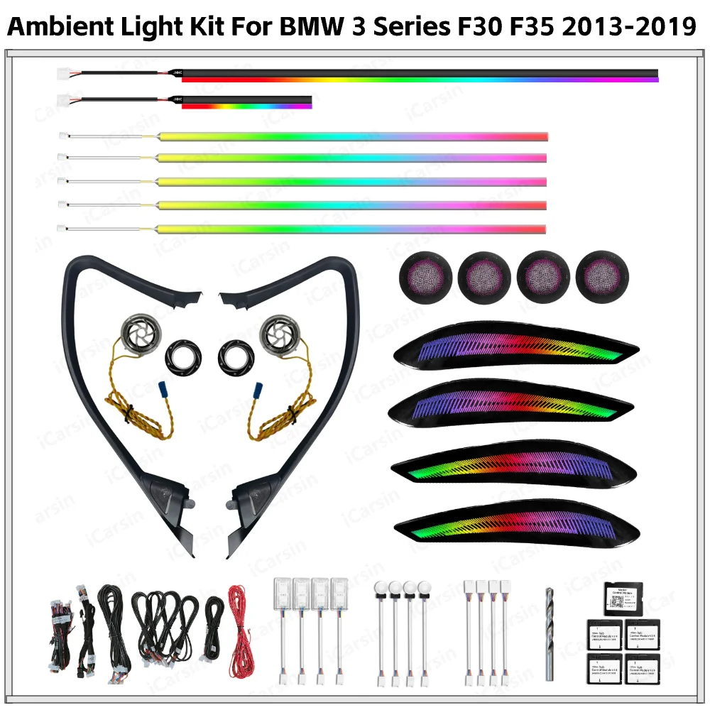 APP Controlled 256 Color LED Ambient Light for BMW 3 Series F30 F35 2013-2019 Interior Atmosphere Strip Upgrade Kit
APP Controlled 256 Color LED Ambient Light for BMW 3 Series F30 F35 2013-2019 Interior Atmosphere Strip Upgrade Kit