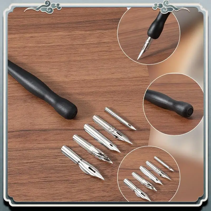 Premium Dip Pen Masking Liquid Drawing Straight Line Calligraphy Dip Water Oblique Pen Holder For Applied Art Painting Writing
Premium Dip Pen Masking Liquid Drawing Straight Line Calligraphy Dip Water Oblique Pen Holder For Applied Art Painting Writing