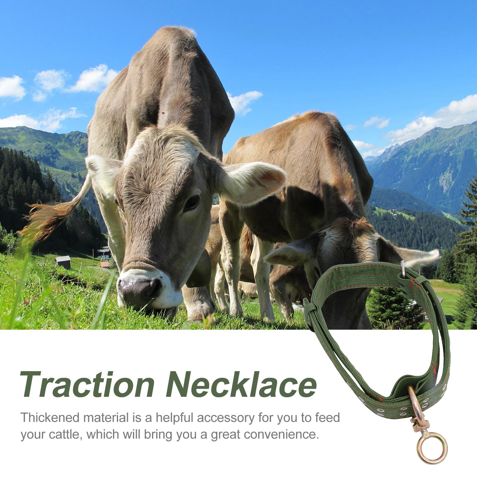 1pc Thickened Canvas Cattle Neck Collar Durable Wear-Resistant Explosion-Proof Buckle Farm Livestock Feeding Strap Horse Pet
1pc Thickened Canvas Cattle Neck Collar Durable Wear-Resistant Explosion-Proof Buckle Farm Livestock Feeding Strap Horse Pet