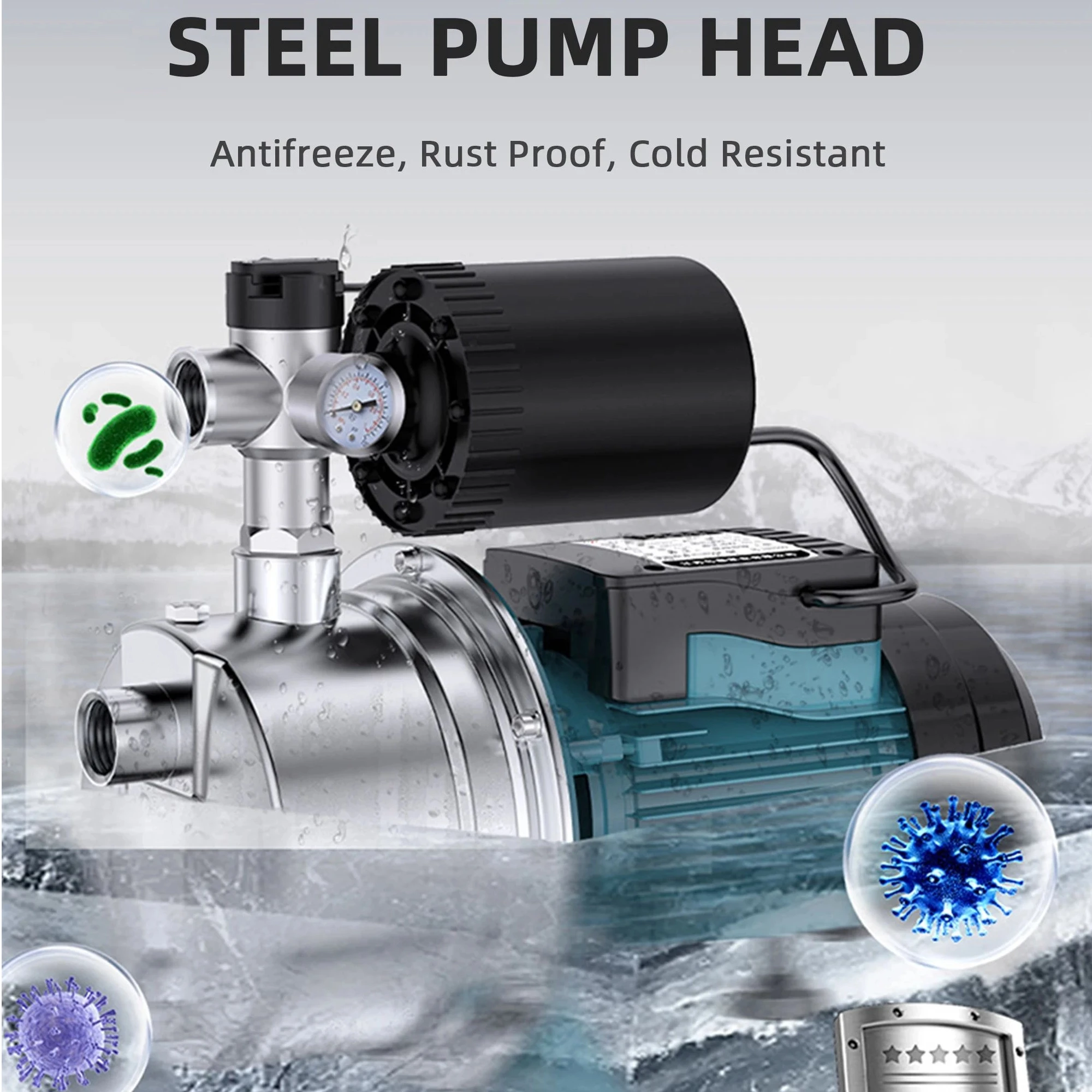 CX-1500 Jet pump, household, commercial, stainless steel, frequency conversion, filter water dispenser
CX-1500 Jet pump, household, commercial, stainless steel, frequency conversion, filter water dispenser