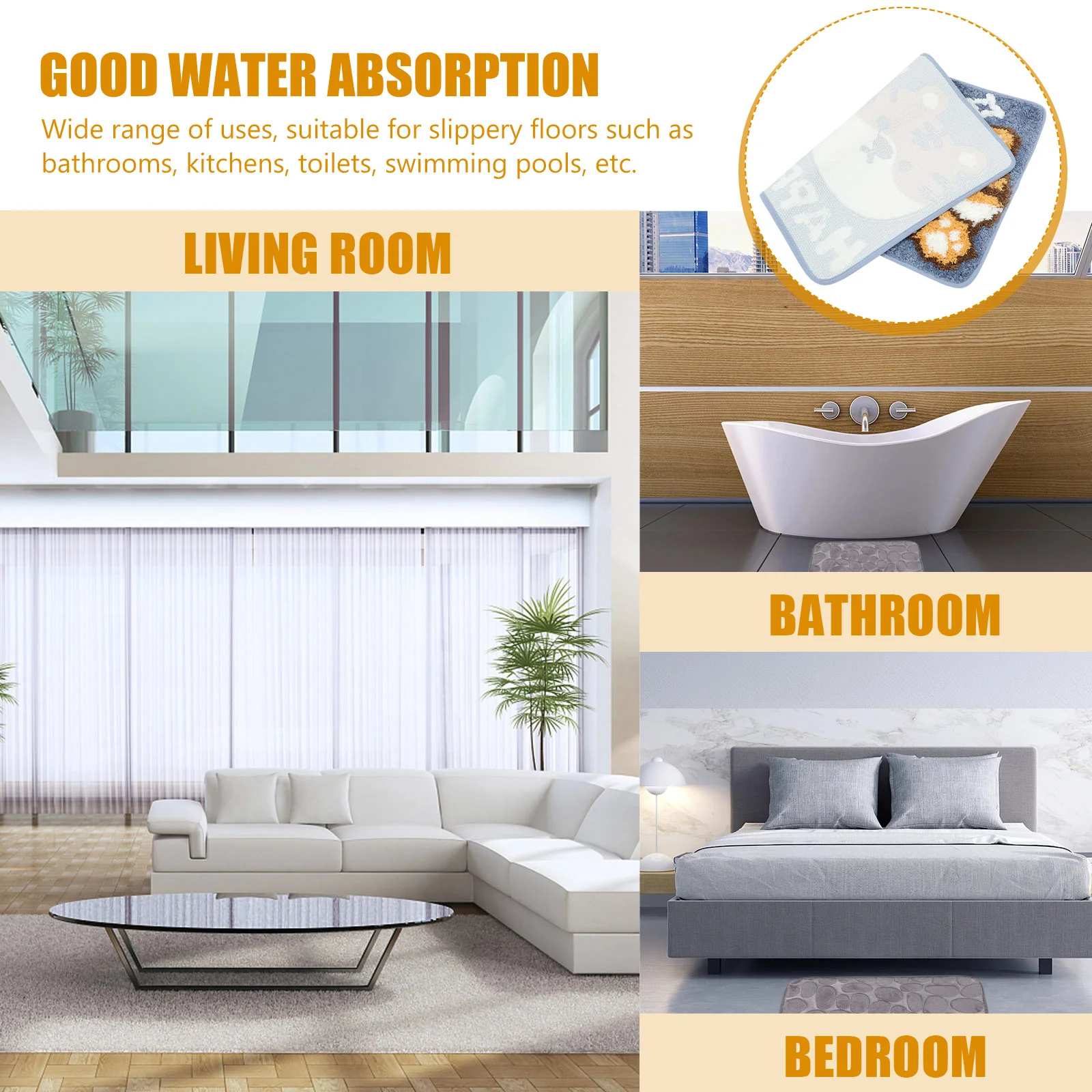 Cartoon Carpet Unique Floor Mat Door Outdoor Hotel Bathroom Mats Polyester (Polyester) Rugs
Cartoon Carpet Unique Floor Mat Door Outdoor Hotel Bathroom Mats Polyester (Polyester) Rugs
