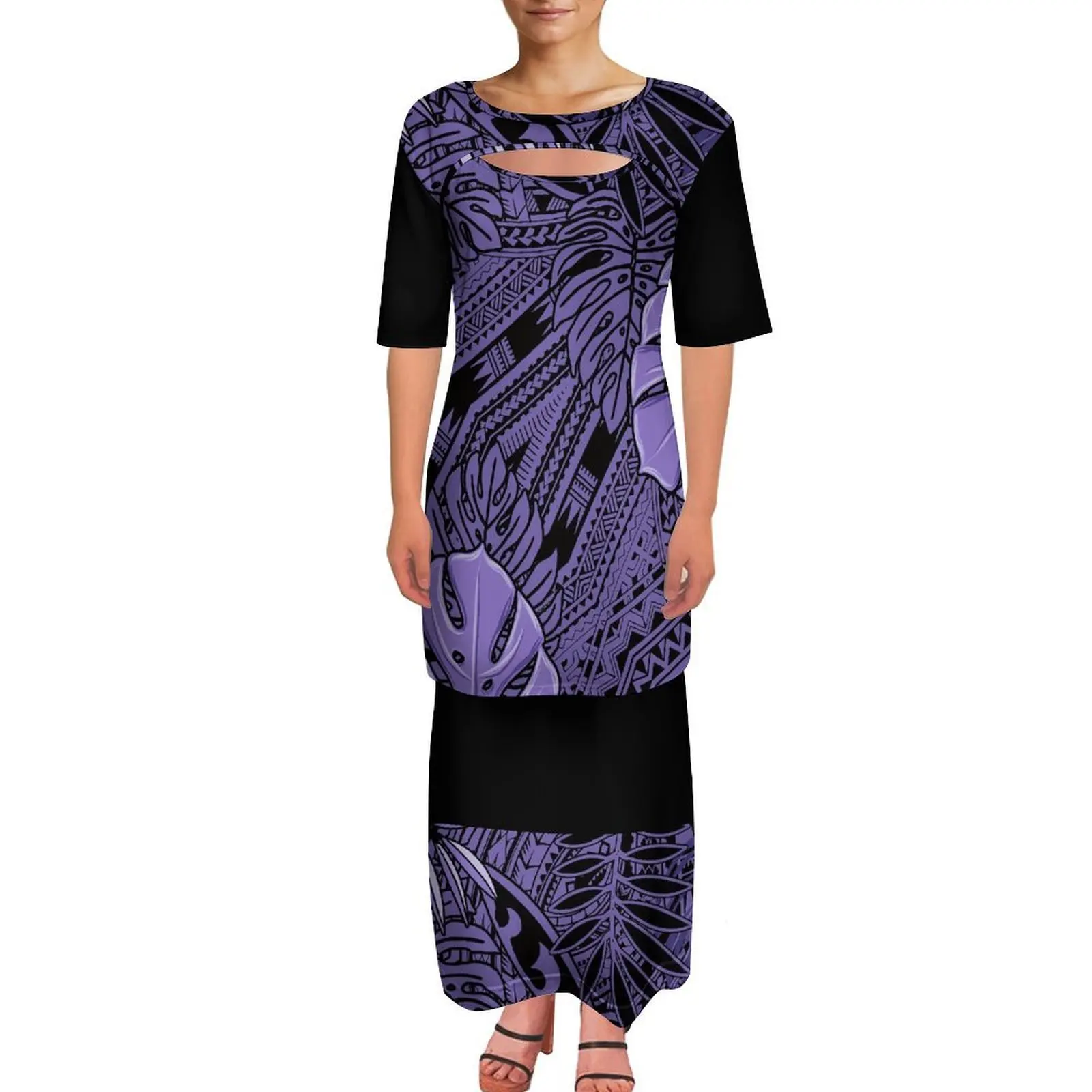 Customizable Summer Tribal Design Floral Print Polynesian Style Women'S Open-Necked Faux Two-Piece Skirt In Puletasi Style
Customizable Summer Tribal Design Floral Print Polynesian Style Women'S Open-Necked Faux Two-Piece Skirt In Puletasi Style