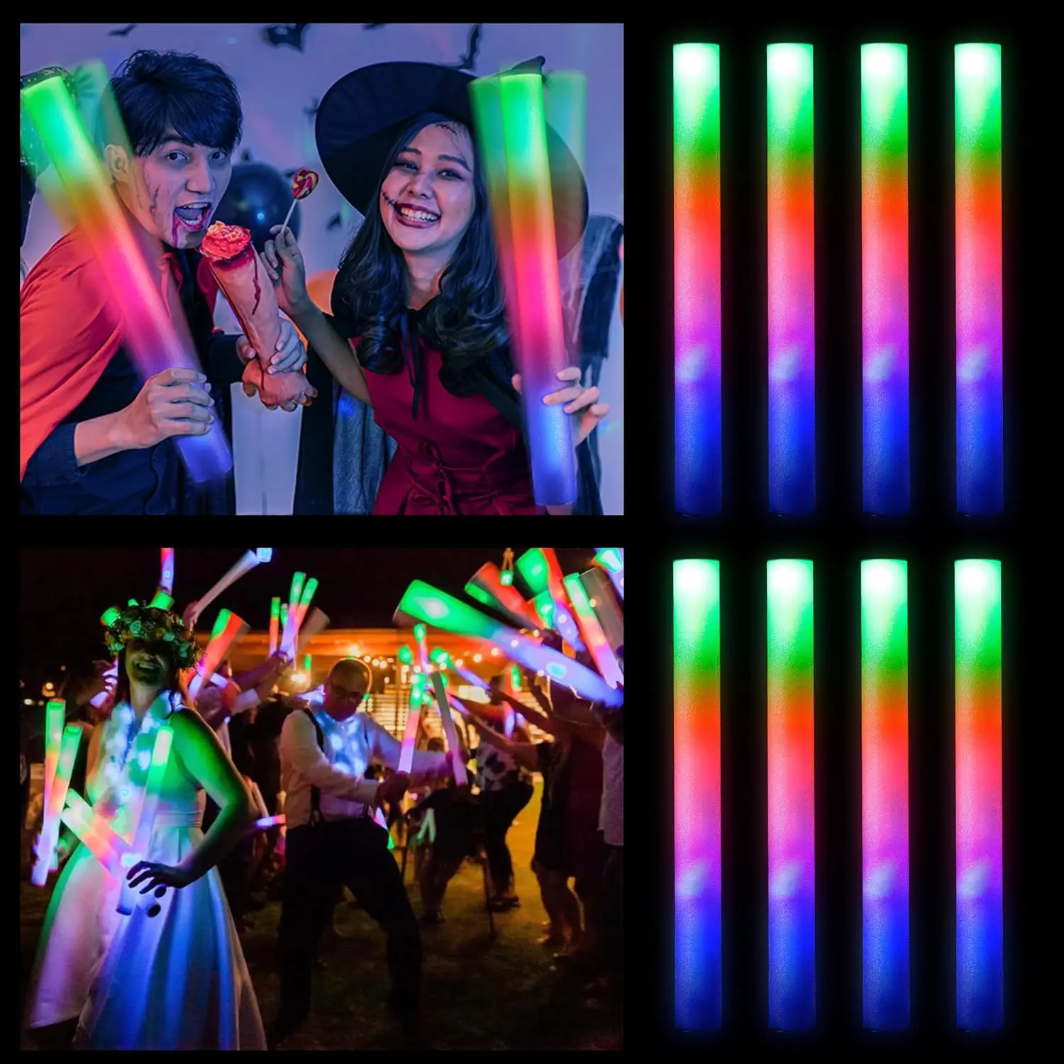 15/20Pcs LED Glow Sticks Bulk Colorful RGB Glow Foam Stick Cheer Tube Dark Light for Xmas Birthday Wedding Party Supplies
15/20Pcs LED Glow Sticks Bulk Colorful RGB Glow Foam Stick Cheer Tube Dark Light for Xmas Birthday Wedding Party Supplies