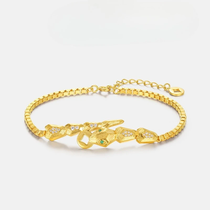 New Snake Coin Offering Bracelet S925 Silver Gold Plated Fashion Chain Handmade Personalized Versatile Wedding Jewelry
New Snake Coin Offering Bracelet S925 Silver Gold Plated Fashion Chain Handmade Personalized Versatile Wedding Jewelry