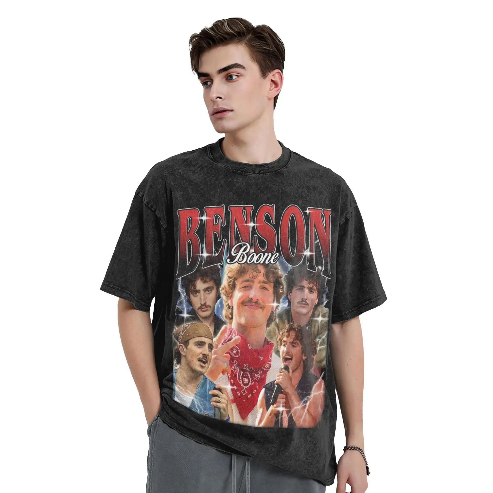 Washed T Shirt Benson Boone Hip Hop Casual T-Shirt Oversize Streetwear 100% Cotton Graphic Tops Tops Tees for Men Women
Washed T Shirt Benson Boone Hip Hop Casual T-Shirt Oversize Streetwear 100% Cotton Graphic Tops Tops Tees for Men Women