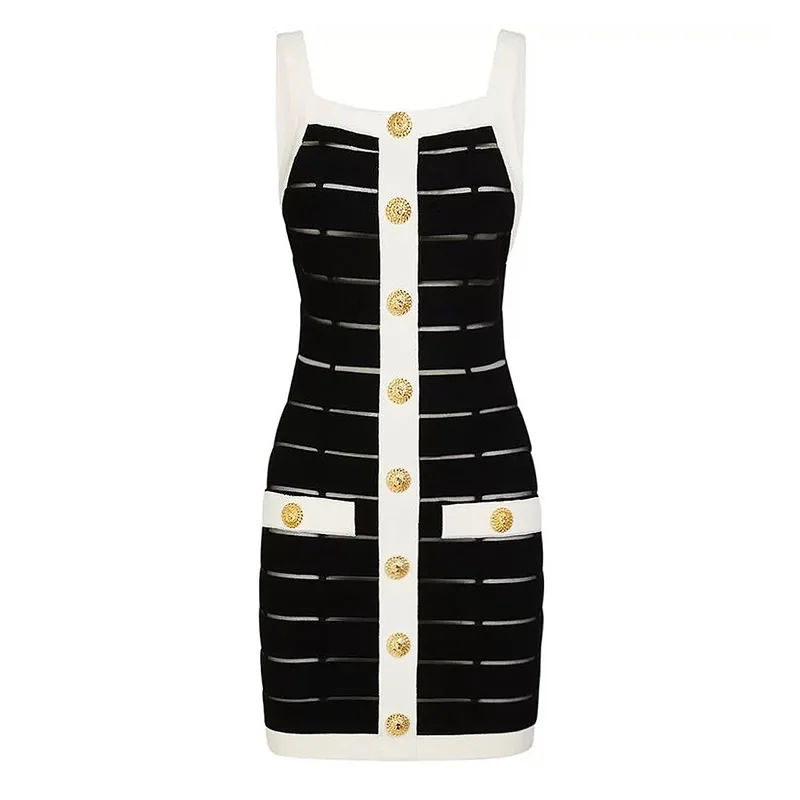 New Colorblock Women Knitted Cotton Dress Elegant Sexy Jersey Sling Dress 8075
New Colorblock Women Knitted Cotton Dress Elegant Sexy Jersey Sling Dress 8075