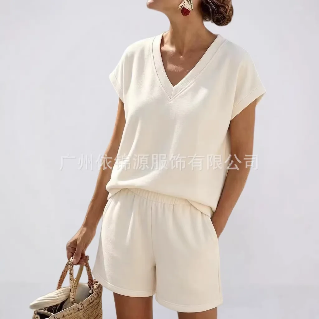 2026 Women's Summer New Product Independent Station AliExpress Casual Solid Color Short Sleeved Shorts Set
2026 Women's Summer New Product Independent Station AliExpress Casual Solid Color Short Sleeved Shorts Set