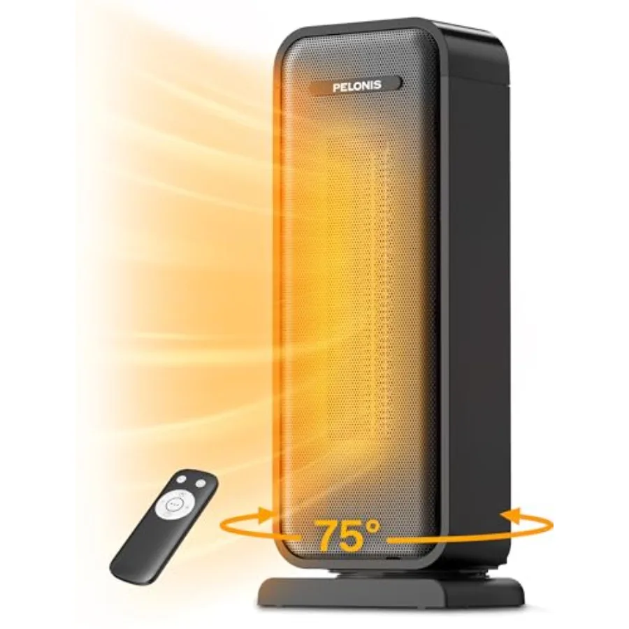 Электрический обогреватель 1500 Вт для помещений с термостатом, функцией вращения и пультом ДУ, портативный керамический обогреватель черного цвета для спальни
Электрический обогреватель 1500 Вт для помещений с термостатом, функцией вращения и пультом ДУ, портативный керамический обогреватель черного цвета для спальни