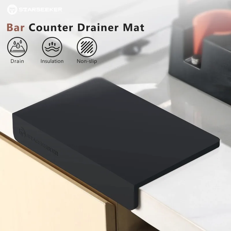 【Best Choice】STARSEEKER Food-Grade Silicone Desk-edge Bar Mat for Coffee Maker Countertop Tapping for Better Coffee Grounds Dist
【Best Choice】STARSEEKER Food-Grade Silicone Desk-edge Bar Mat for Coffee Maker Countertop Tapping for Better Coffee Grounds Dist