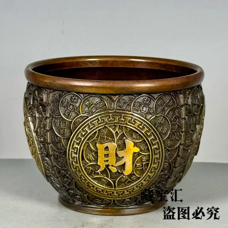 Brass Gilded Rice Jar Money Bag Jar Wealth-Attracting Treasure Jar Hundred Blessings Jar Wealth-Gathering Home Treasure Basin Li
Brass Gilded Rice Jar Money Bag Jar Wealth-Attracting Treasure Jar Hundred Blessings Jar Wealth-Gathering Home Treasure Basin Li
