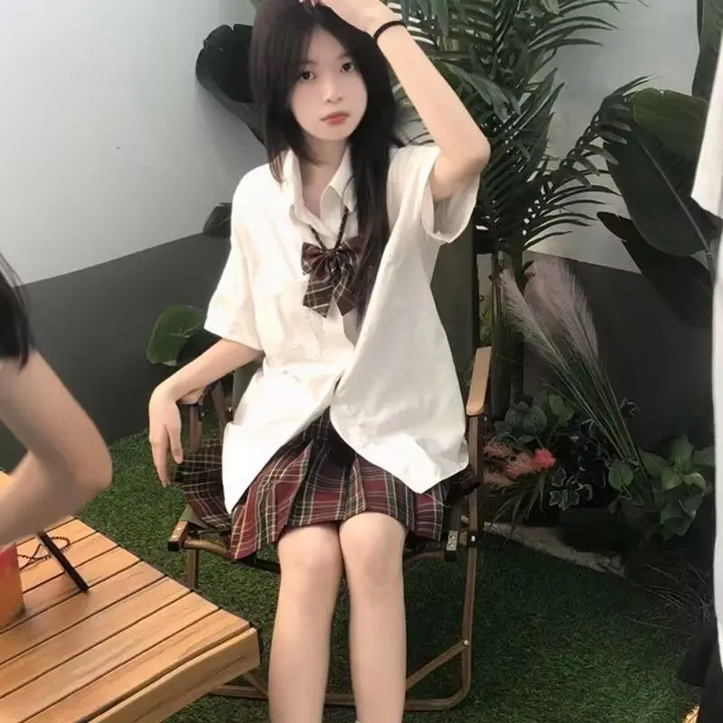 Костюм/преппи-летняя рубашка Pure Desire, новая базовая униформа Jk с короткими рукавами, однотонная свободная рубашка в тон
Костюм/преппи-летняя рубашка Pure Desire, новая базовая униформа Jk с короткими рукавами, однотонная свободная рубашка в тон