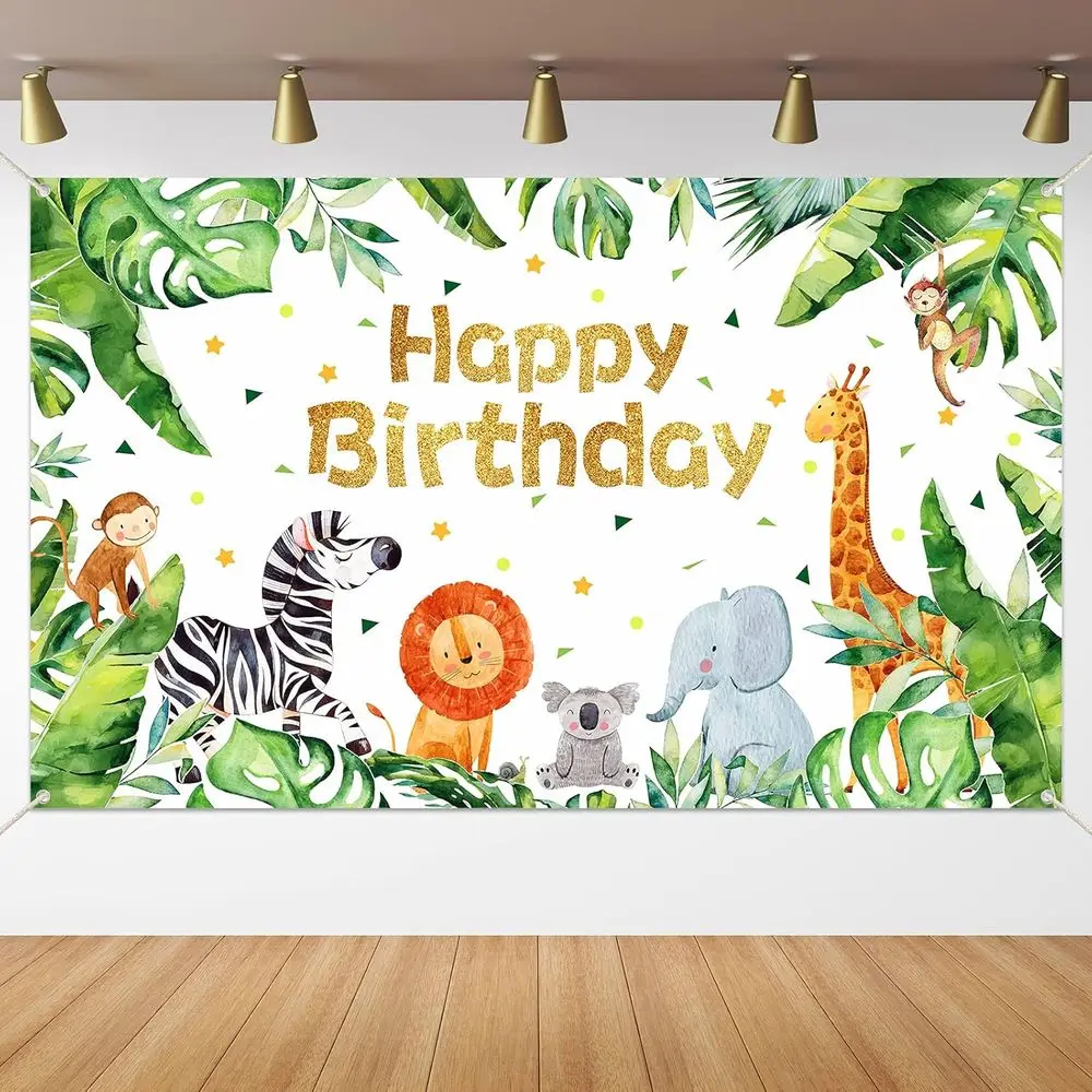 Safari Happy Birthday Party Supplies Jungle Animals Theme Birthday Banner Backdrop Zoo Animals Party Decorations backgroud for B
Safari Happy Birthday Party Supplies Jungle Animals Theme Birthday Banner Backdrop Zoo Animals Party Decorations backgroud for B