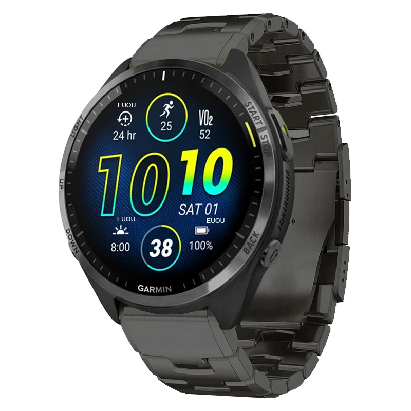 Титановый ремешок для часов Garmin QuickFit 22 мм Forerunner 965 / Epix Gen 2 / MARQ / Quatix 6 7X D2 26 мм, металлический браслет
Титановый ремешок для часов Garmin QuickFit 22 мм Forerunner 965 / Epix Gen 2 / MARQ / Quatix 6 7X D2 26 мм, металлический браслет