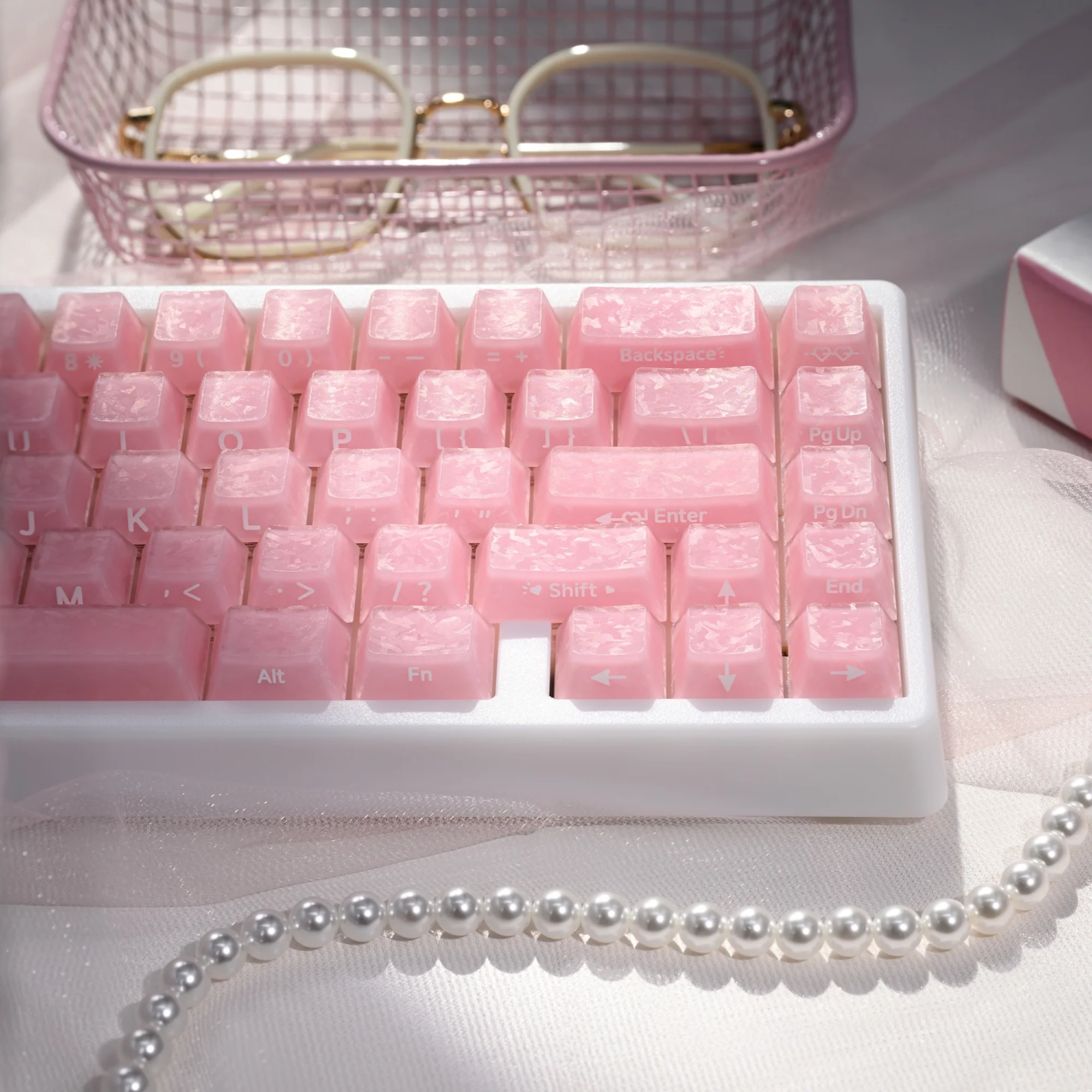 XVX Pink Jelly Forged Carbon Textured Cherry Profile Side-Printed Keycap Set 126-Key
XVX Pink Jelly Forged Carbon Textured Cherry Profile Side-Printed Keycap Set 126-Key
