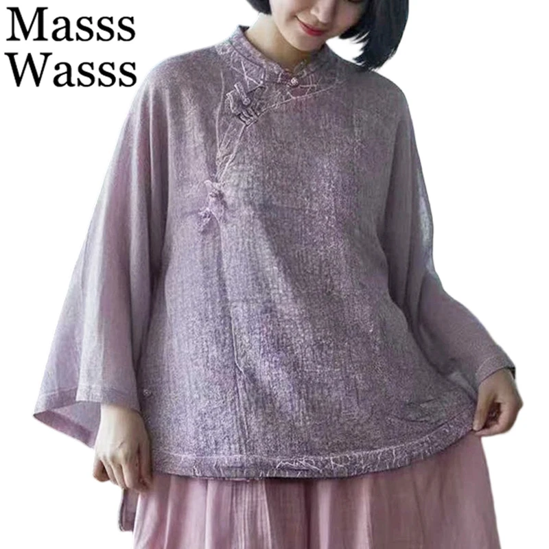 Женские классические винтажные элегантные блузки Masss Wasss в китайском стиле, свободного кроя, для лета 2026 года, модные люксовые топы для отдыха
Женские классические винтажные элегантные блузки Masss Wasss в китайском стиле, свободного кроя, для лета 2026 года, модные люксовые топы для отдыха
