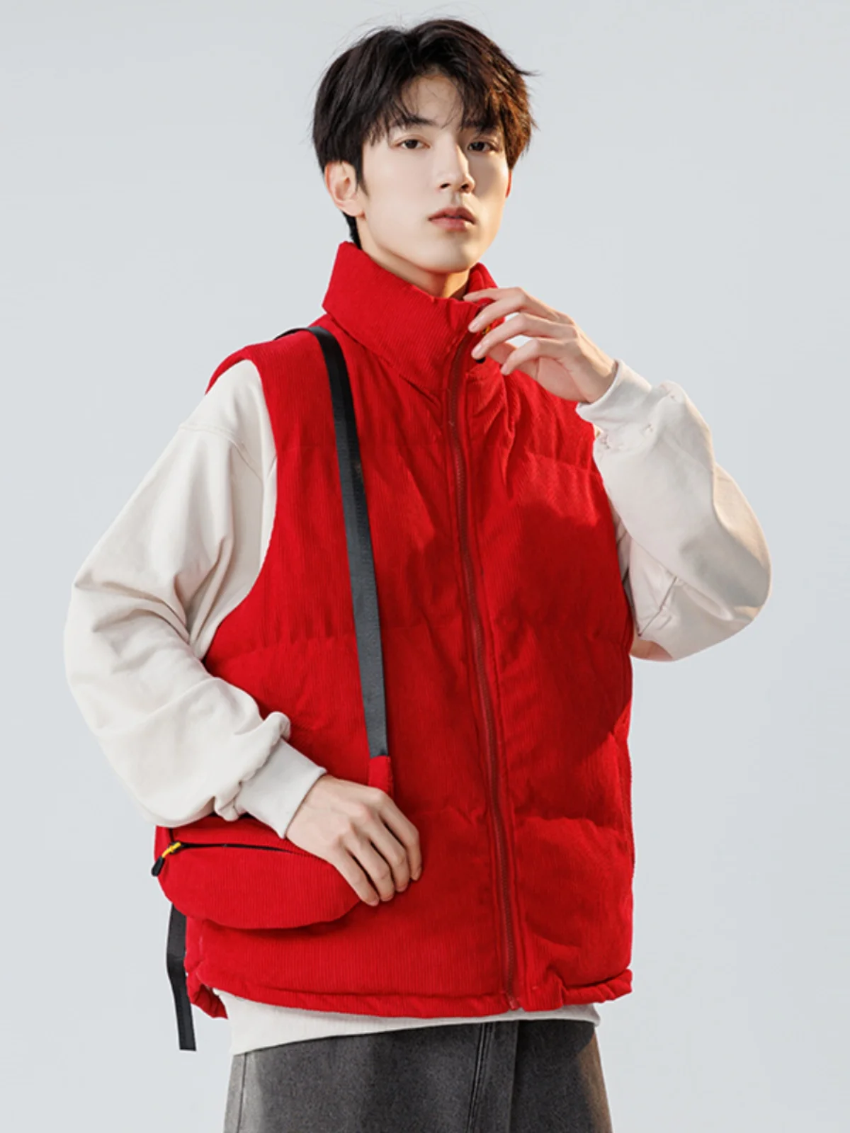 Red Plu Men's Vest Autumn Winter New Sle Quilted Cotton Jaet Warm Outerwear Faionable Stand Fit Polyester Fiber
Red Plu Men's Vest Autumn Winter New Sle Quilted Cotton Jaet Warm Outerwear Faionable Stand Fit Polyester Fiber