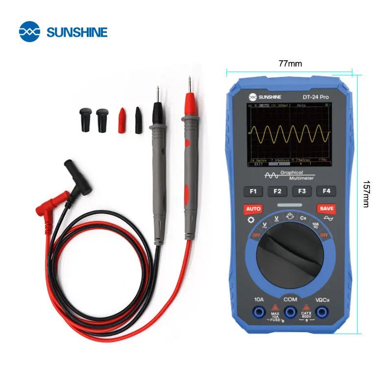 SUNSHINE DT-24 Pro Oscilloscope multimeter Two-in-one multifunctional design Convenient data storage and display
SUNSHINE DT-24 Pro Oscilloscope multimeter Two-in-one multifunctional design Convenient data storage and display