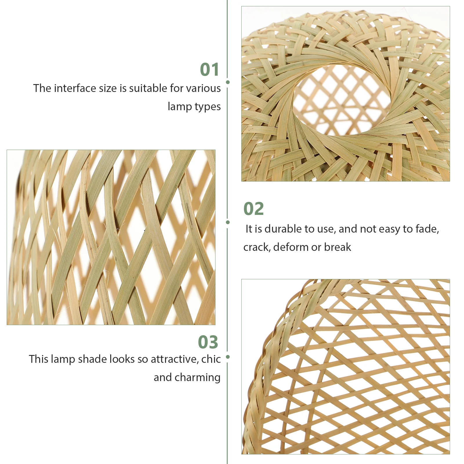 Bamboo Lamp Shade Vintage Pendant Lamp Bedroom Decorative Replacement Shade Durable Ceiling Floor Light Cover Easy
Bamboo Lamp Shade Vintage Pendant Lamp Bedroom Decorative Replacement Shade Durable Ceiling Floor Light Cover Easy