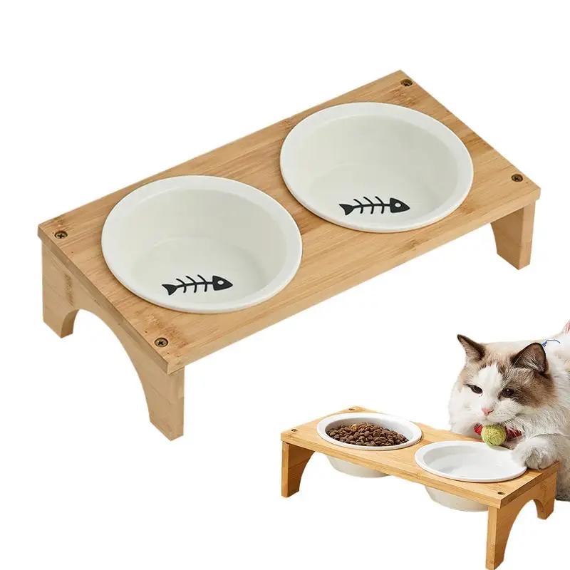 Elevated Cat Bowls Tilted Cat Water Bowl Dish With Wooden Base Non-slip Whisker Friendly Feeding Station For Small Medium Large
Elevated Cat Bowls Tilted Cat Water Bowl Dish With Wooden Base Non-slip Whisker Friendly Feeding Station For Small Medium Large