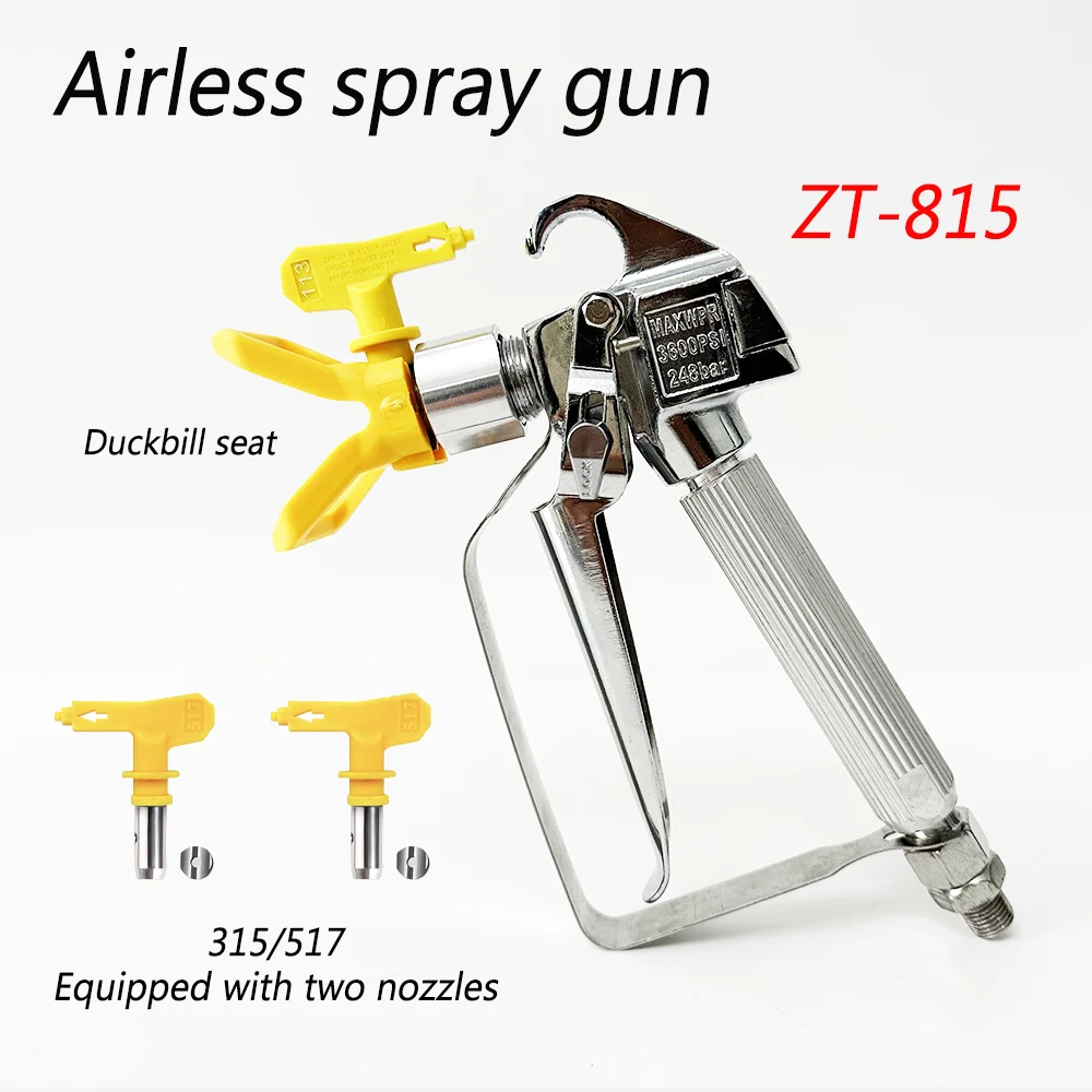 3600PSI latex paint paint coating ZT-815 airless spraying machine accessories spray gun airless spraying gun with 315/517nozzles
3600PSI latex paint paint coating ZT-815 airless spraying machine accessories spray gun airless spraying gun with 315/517nozzles